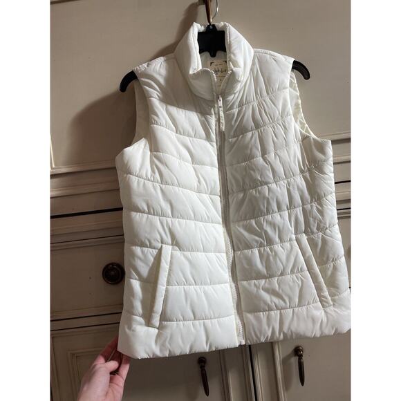 Style & Co Medium Ivory Puffer Vest - Picture 3 of 6